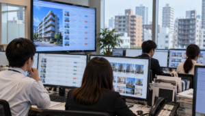 都市型不動産オフィスの風景